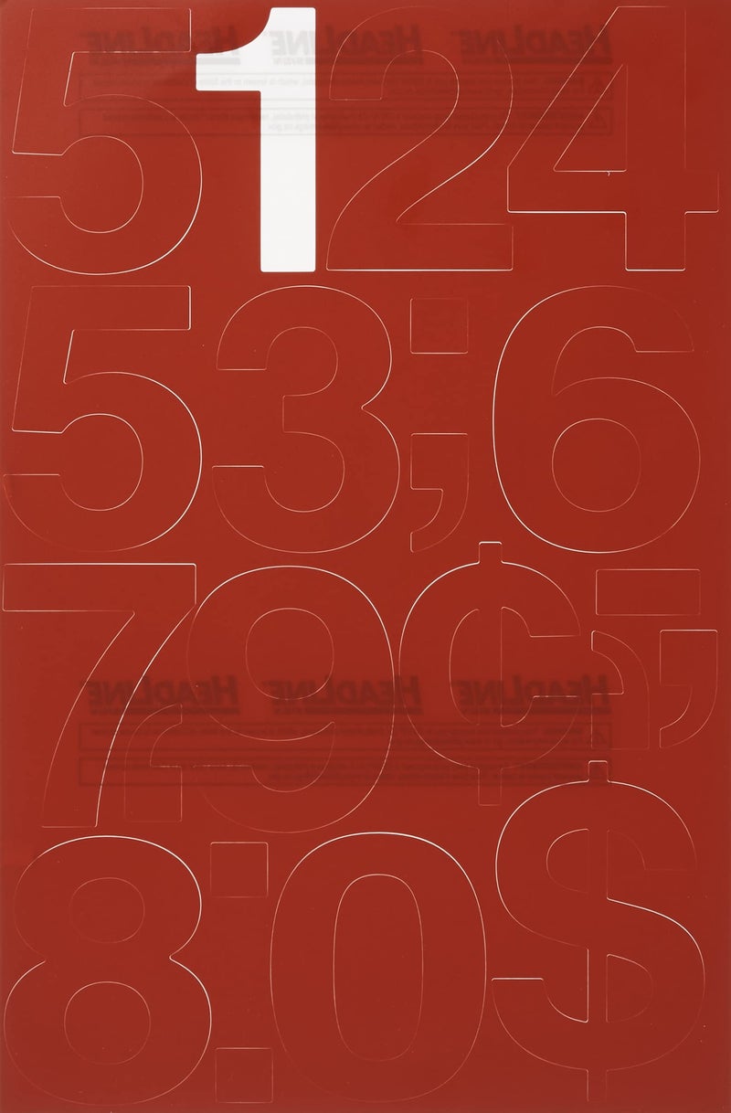 Headline Sign 31333 Stick-On Vinyl Numbers, Red, 3-Inch, Made in USA - Image 2